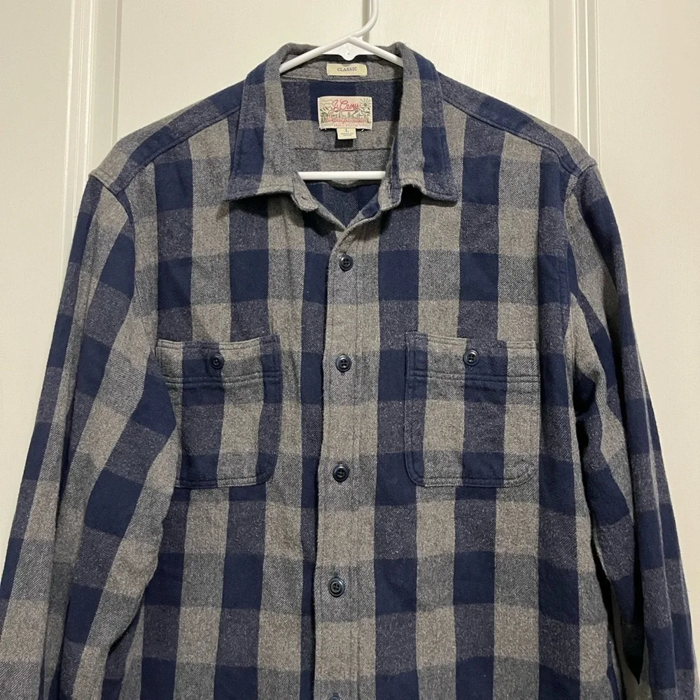 J. Crew Midweight Flannel Workshirt Large